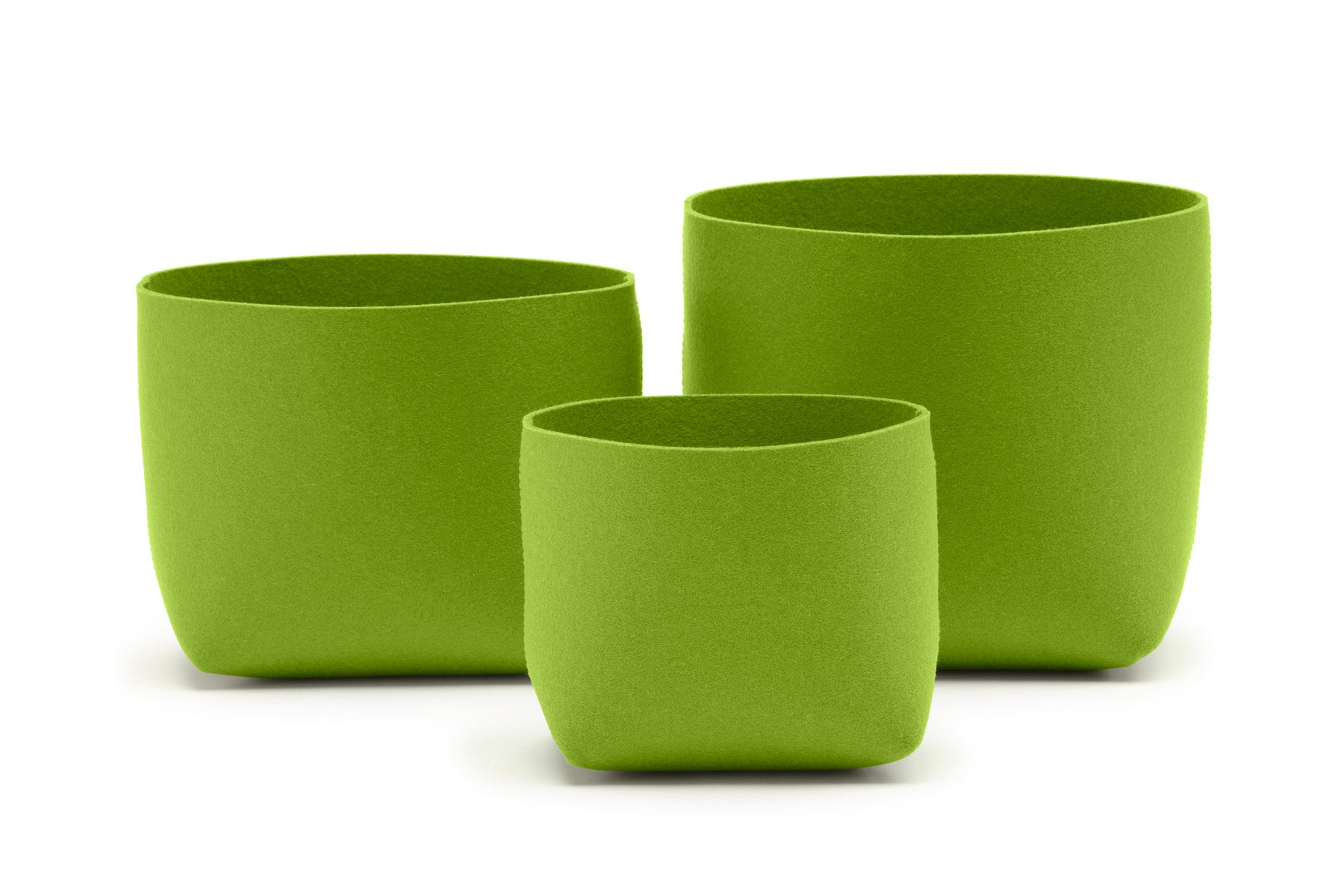 Hey-Sign Filzboxen Silo im 3erSet, Farbe Maigrün