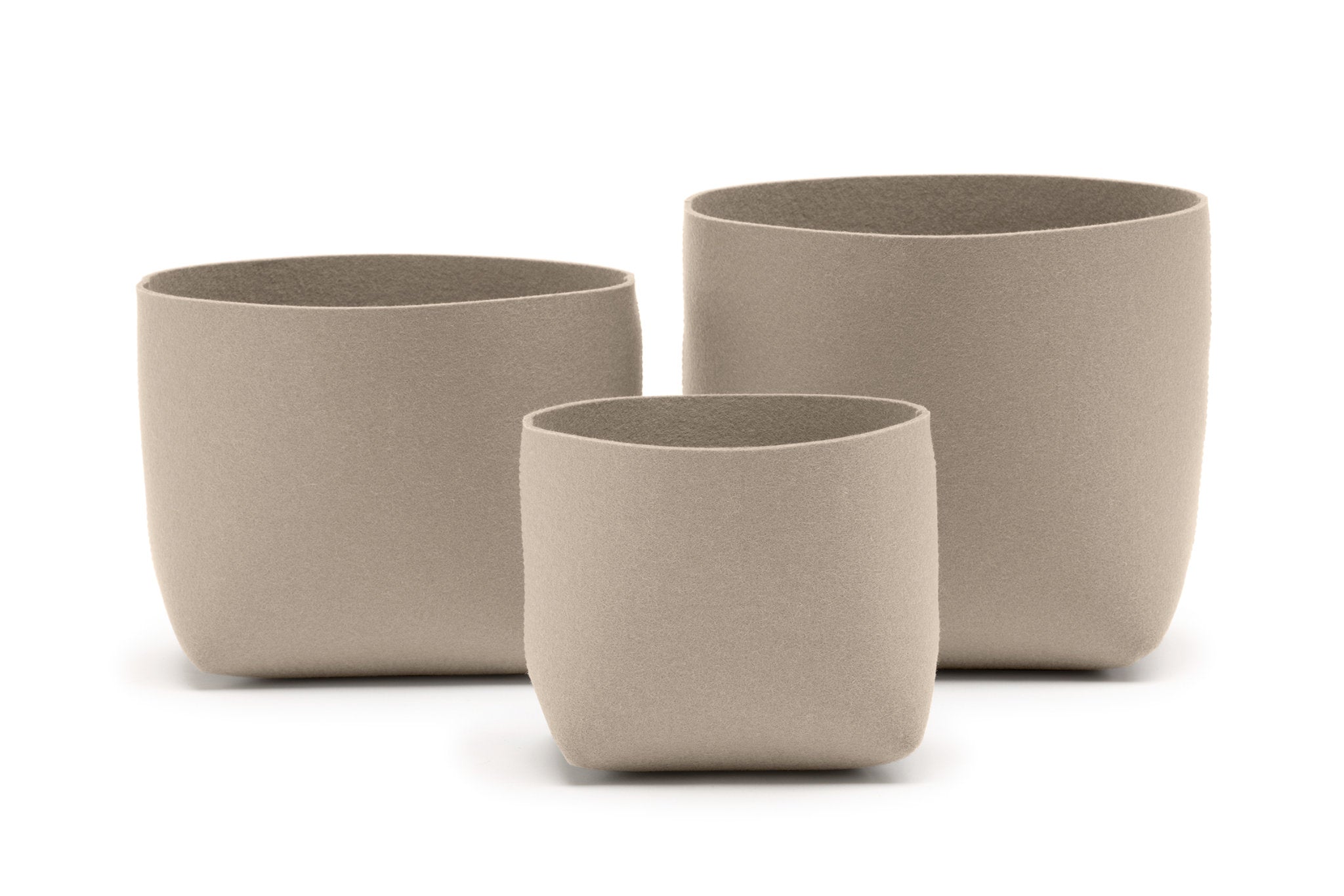 Hey-Sign Filzboxen Silo im 3erSet, Farbe Stone