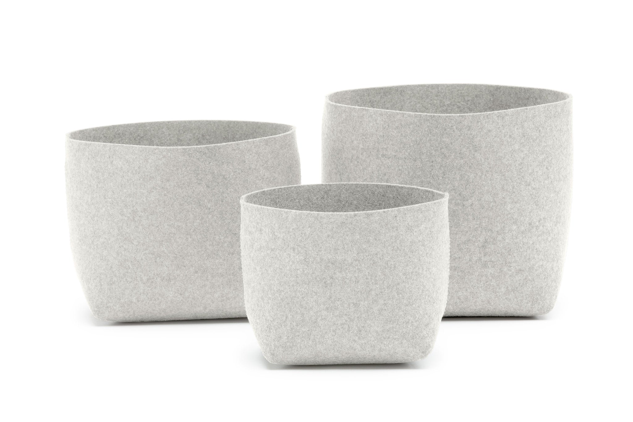 Hey-Sign Filzboxen Silo im 3erSet, Farbe Marmor