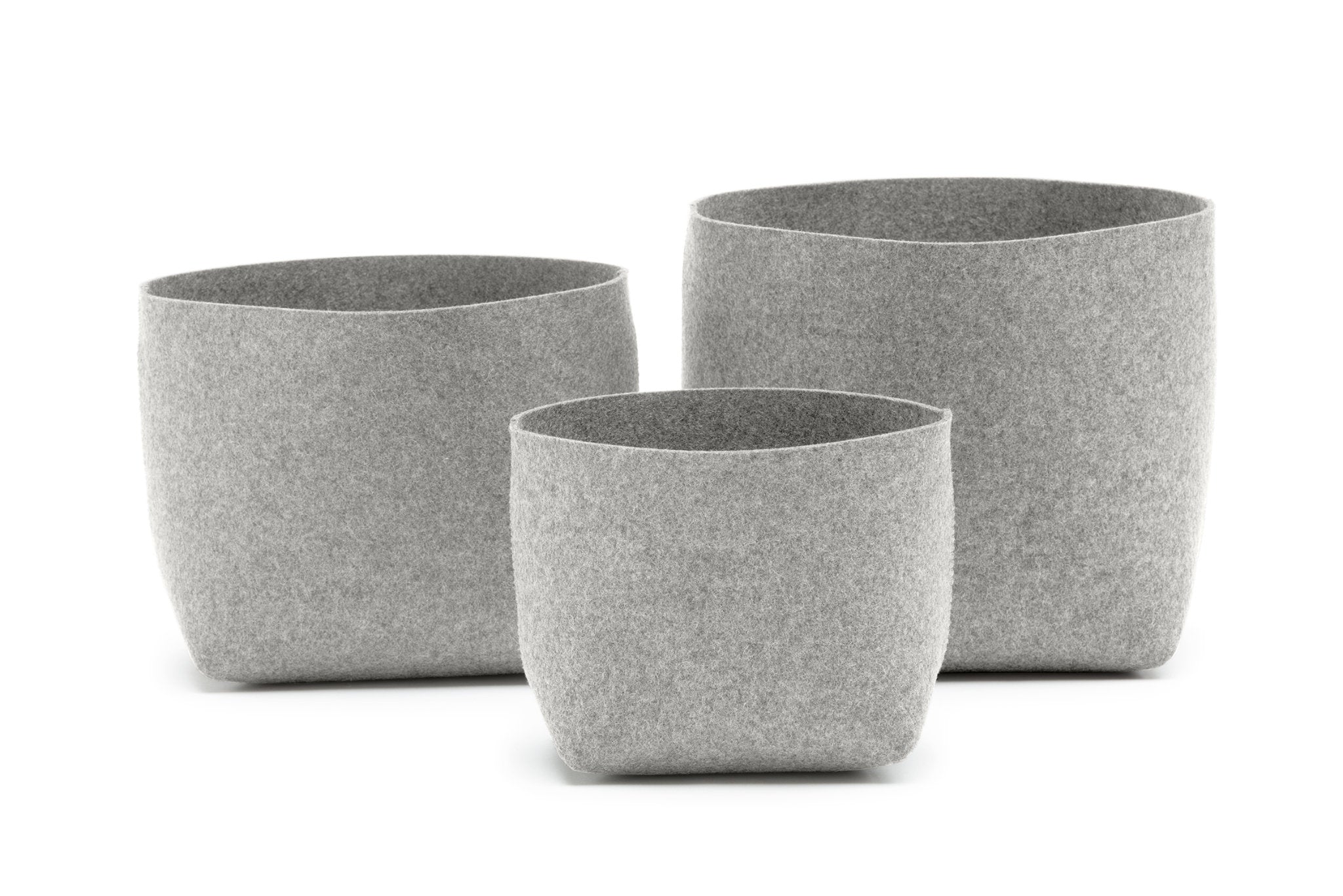 Hey-Sign Filzboxen Silo im 3erSet, Farbe Hellmeliert