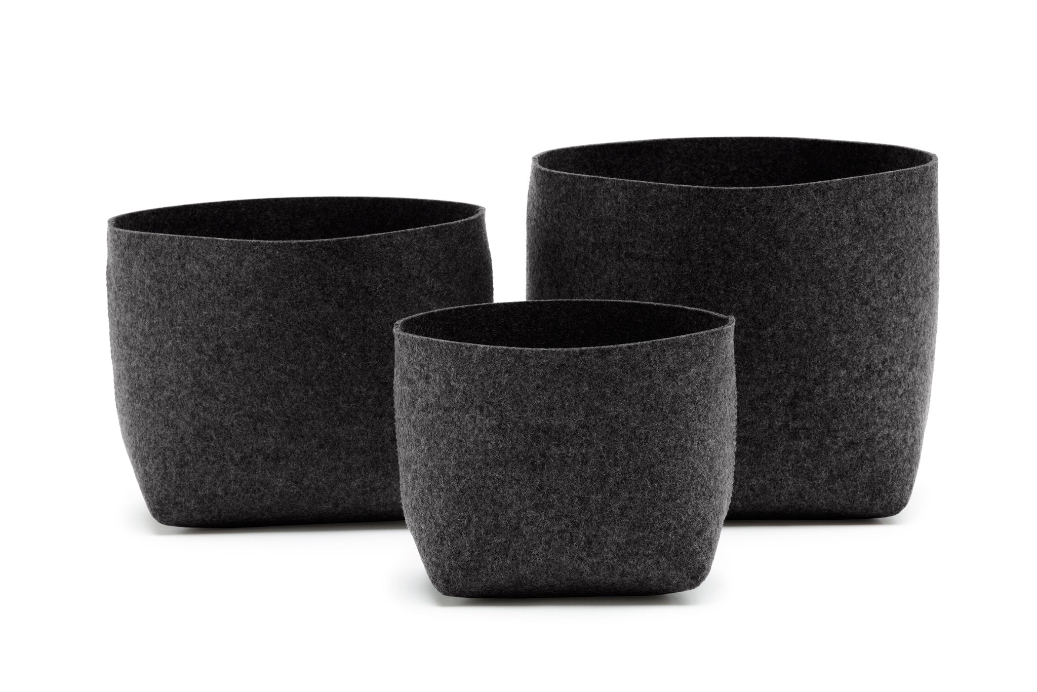 Hey-Sign Filzboxen Silo im 3erSet, Farbe Graphit