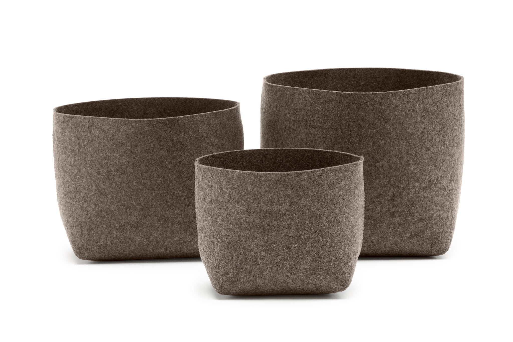 Hey-Sign Filzboxen Silo im 3erSet, Farbe Pepper