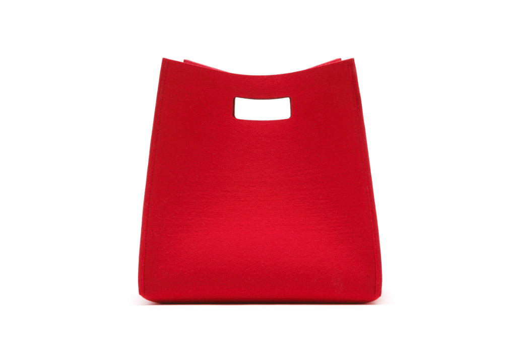 Tall Box von Hey-Sign aus reinem Wollfilz in der Farbe Rot