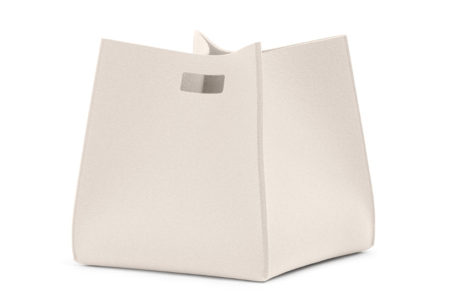 Tall Box von Hey-Sign aus reinem Wollfilz in der Farbe Wollweiß