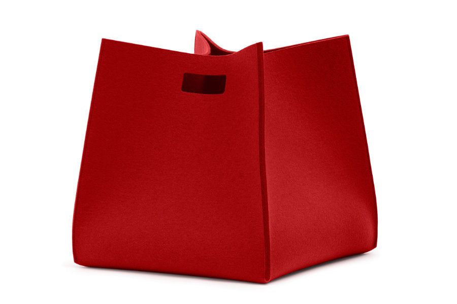 Tall Box von Hey-Sign aus reinem Wollfilz in der Farbe Rot