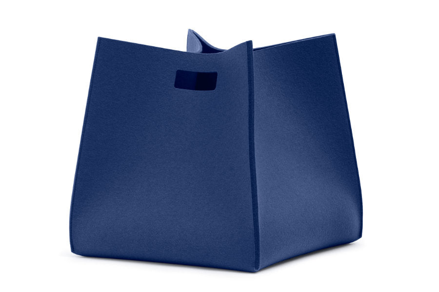 Tall Box von Hey-Sign aus reinem Wollfilz in der Farbe Indigo