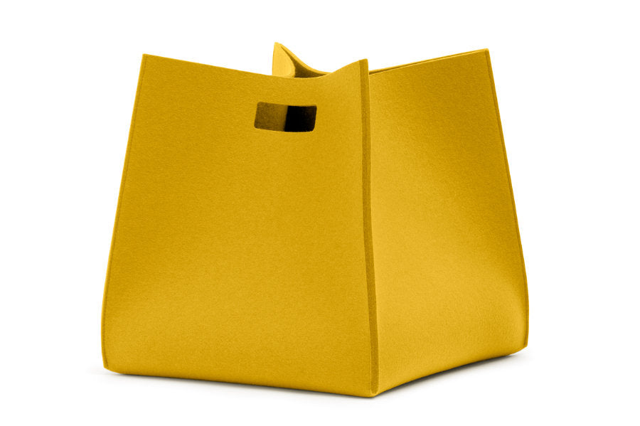 Tall Box von Hey-Sign aus reinem Wollfilz in der Farbe Curry