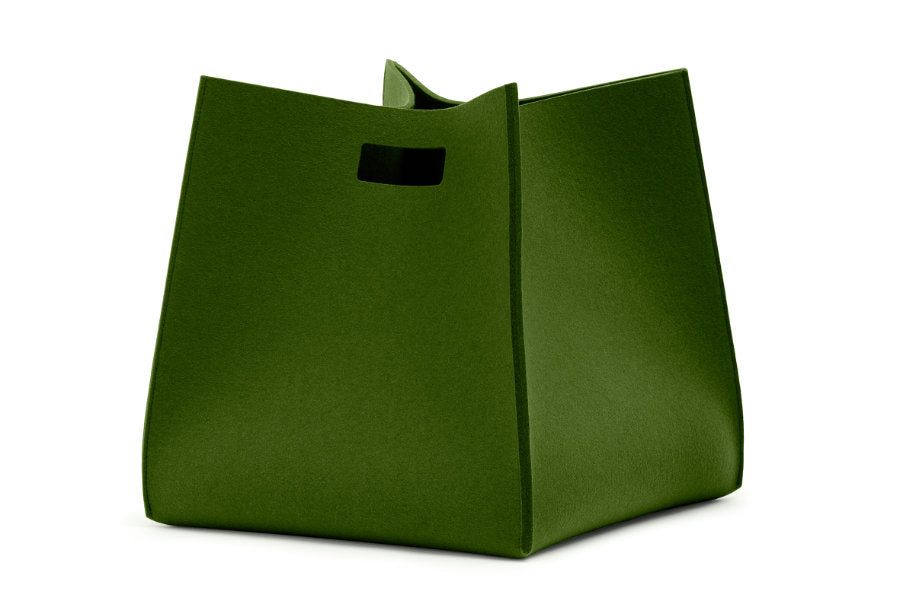 Tall Box von Hey-Sign aus reinem Wollfilz in der Farbe Oliv