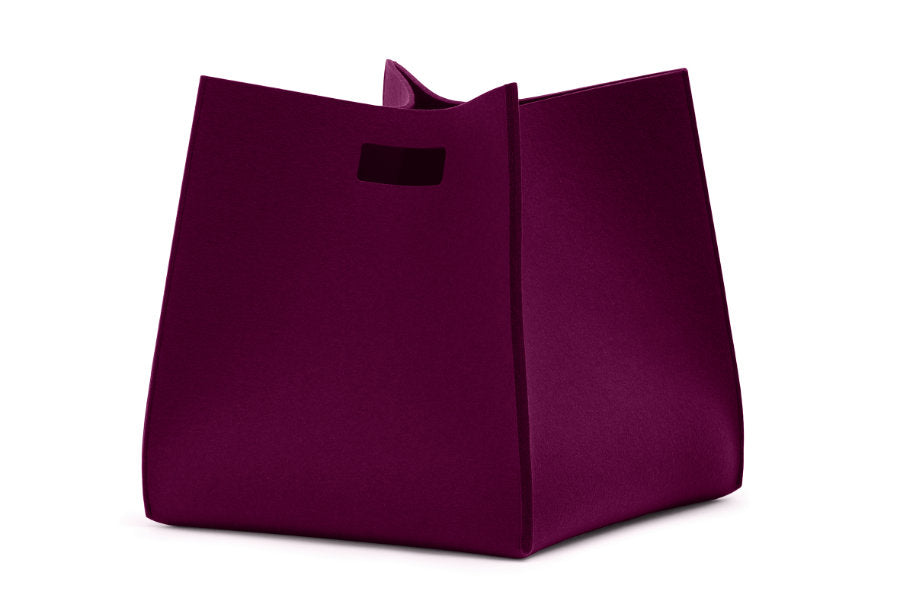 Tall Box von Hey-Sign aus reinem Wollfilz in der Farbe Aubergine