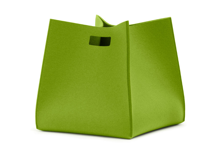 Tall Box von Hey-Sign aus reinem Wollfilz in der Farbe Maigrün