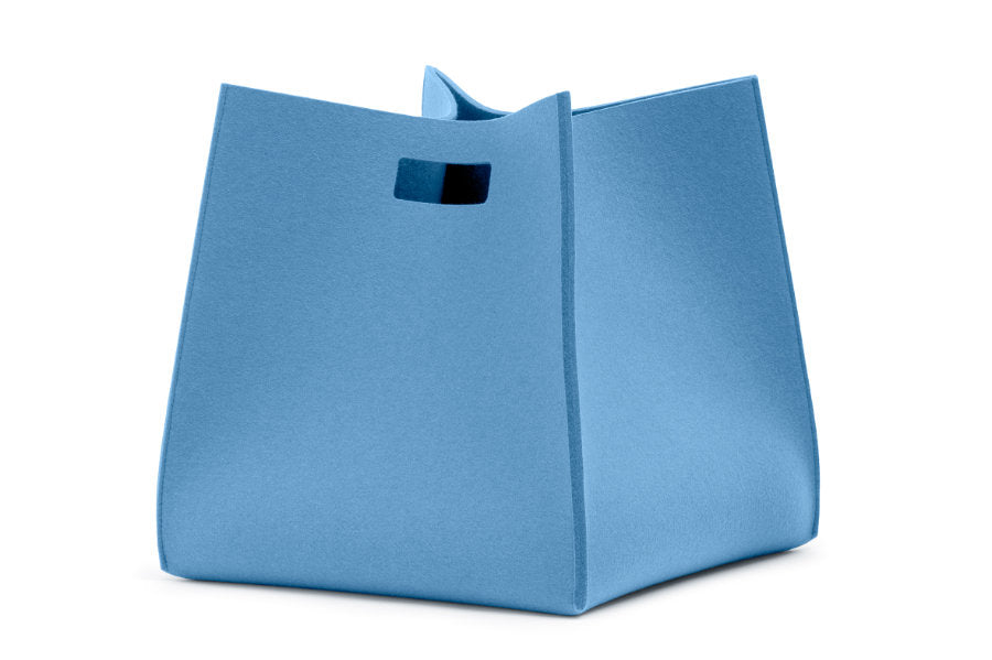 Tall Box von Hey-Sign aus reinem Wollfilz in der Farbe Himmel