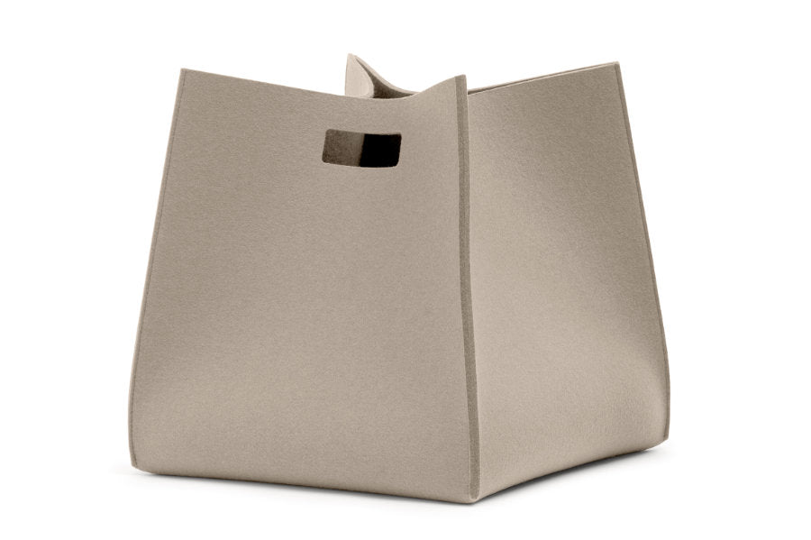 Tall Box von Hey-Sign aus reinem Wollfilz in der Farbe Stone