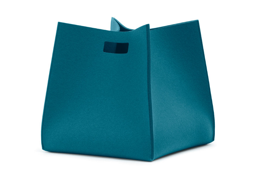 Tall Box von Hey-Sign aus reinem Wollfilz in der Farbe Deep Water