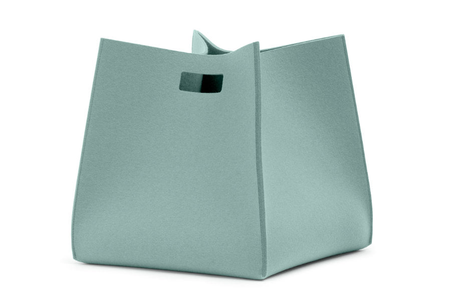 Tall Box von Hey-Sign aus reinem Wollfilz in der Farbe Aqua