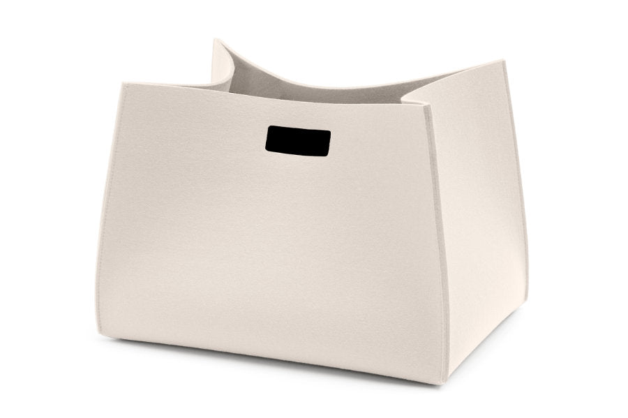 Filzkorb Tall Box rechteckig aus Wollfilz von Hey-Sign in der Farbe Wollweiß