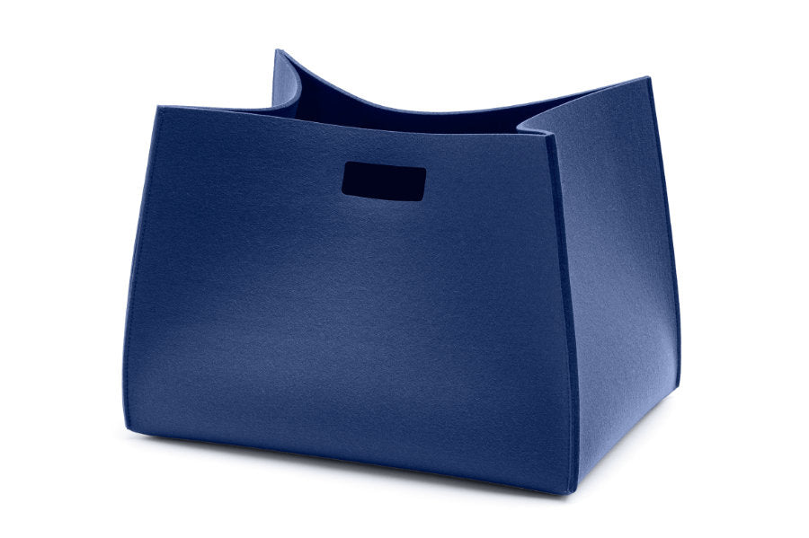 Filzkorb Tall Box rechteckig aus Wollfilz von Hey-Sign in der Farbe Indigo