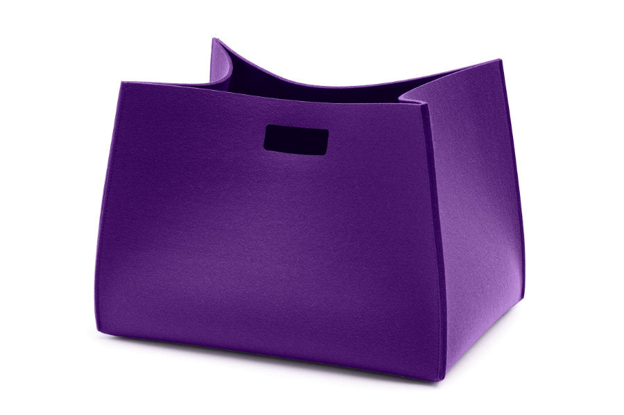 Filzkorb Tall Box rechteckig aus Wollfilz von Hey-Sign in der Farbe Violett