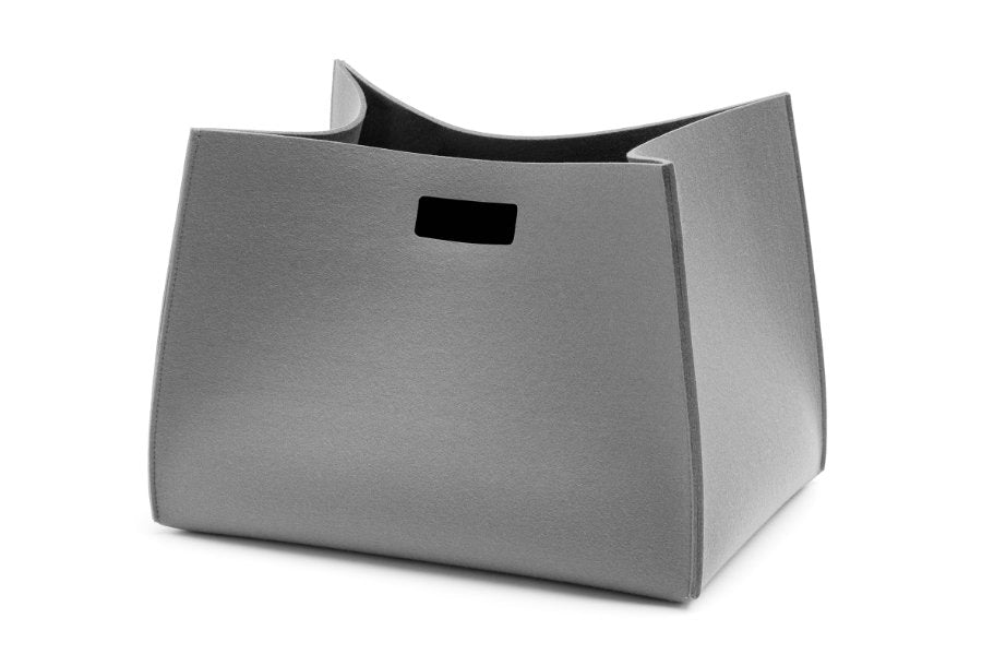 Filzkorb Tall Box rechteckig aus Wollfilz von Hey-Sign in der Farbe Hellgrau