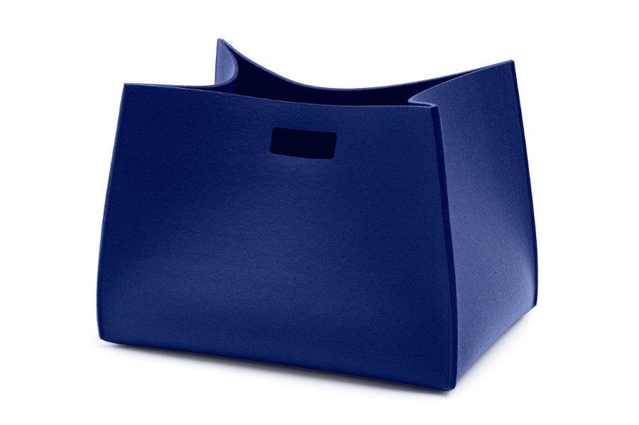 Filzkorb Tall Box rechteckig aus Wollfilz von Hey-Sign in der Farbe Dunkelblau