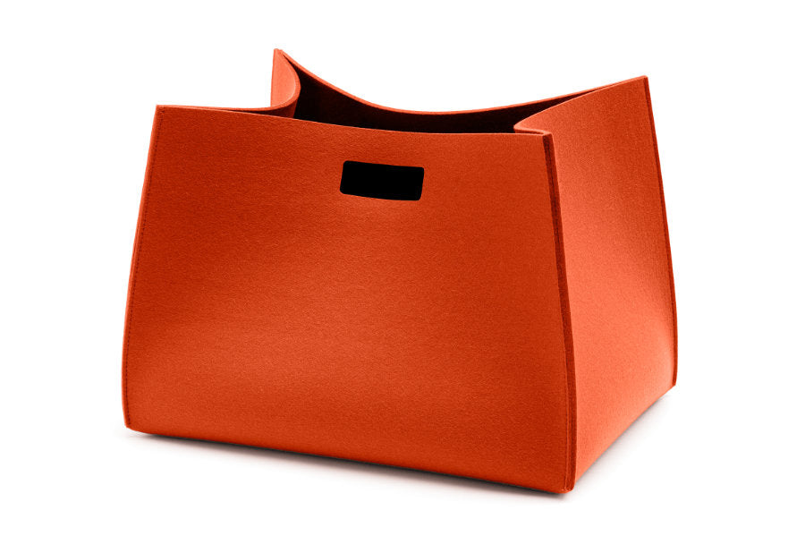 Filzkorb Tall Box rechteckig aus Wollfilz von Hey-Sign in der Farbe Mango