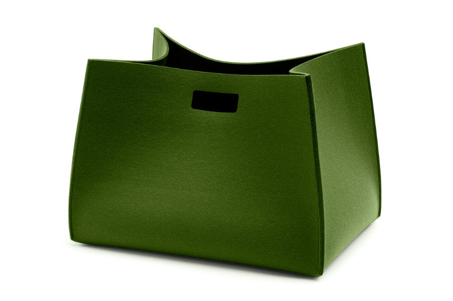 Filzkorb Tall Box rechteckig aus Wollfilz von Hey-Sign in der Farbe Oliv
