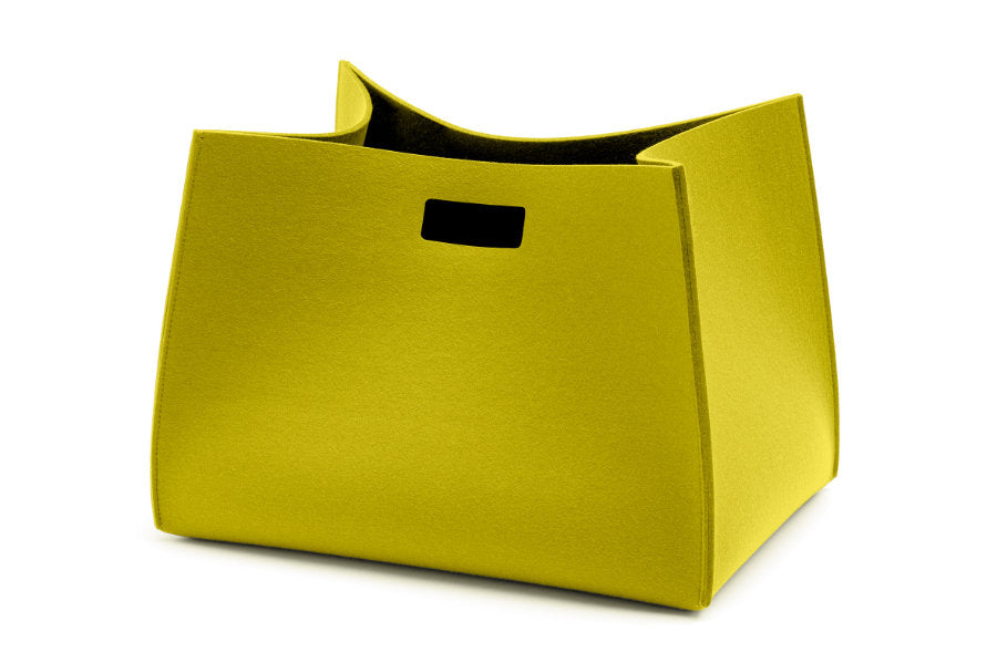 Filzkorb Tall Box rechteckig aus Wollfilz von Hey-Sign in der Farbe Verde