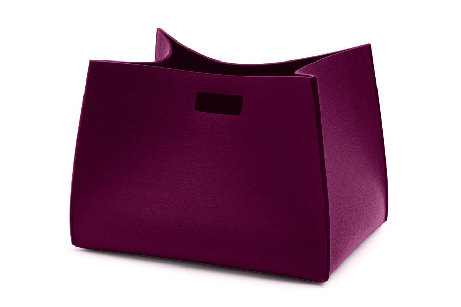 Filzkorb Tall Box rechteckig aus Wollfilz von Hey-Sign in der Farbe Aubergine