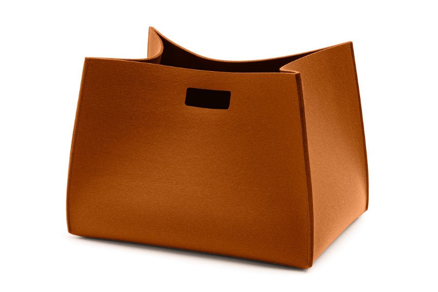 Filzkorb Tall Box rechteckig aus Wollfilz von Hey-Sign in der Farbe Walnuss