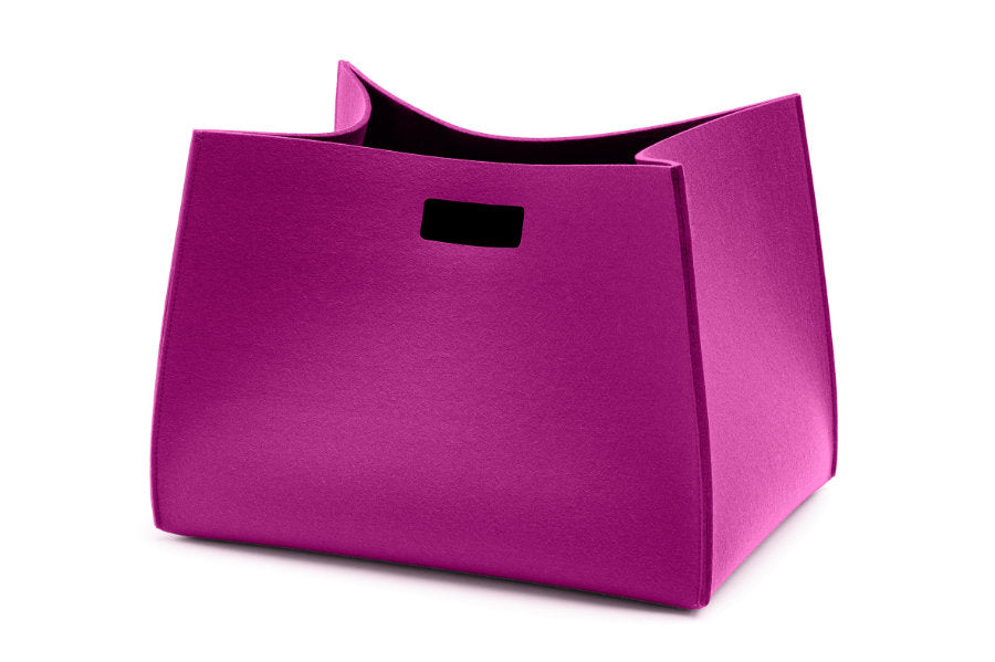 Filzkorb Tall Box rechteckig aus Wollfilz von Hey-Sign in der Farbe Pink