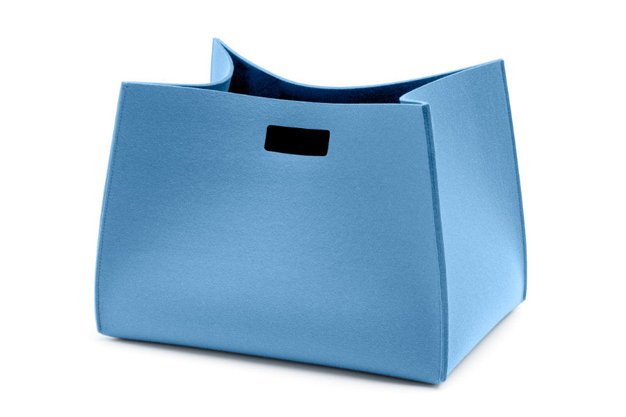 Filzkorb Tall Box rechteckig aus Wollfilz von Hey-Sign in der Farbe Himmel
