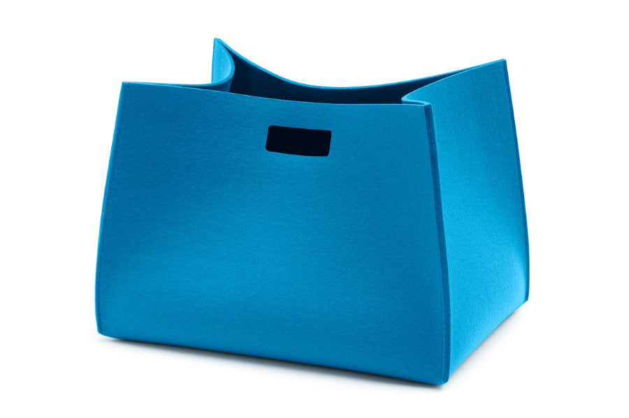 Filzkorb Tall Box rechteckig aus Wollfilz von Hey-Sign in der Farbe Petrol