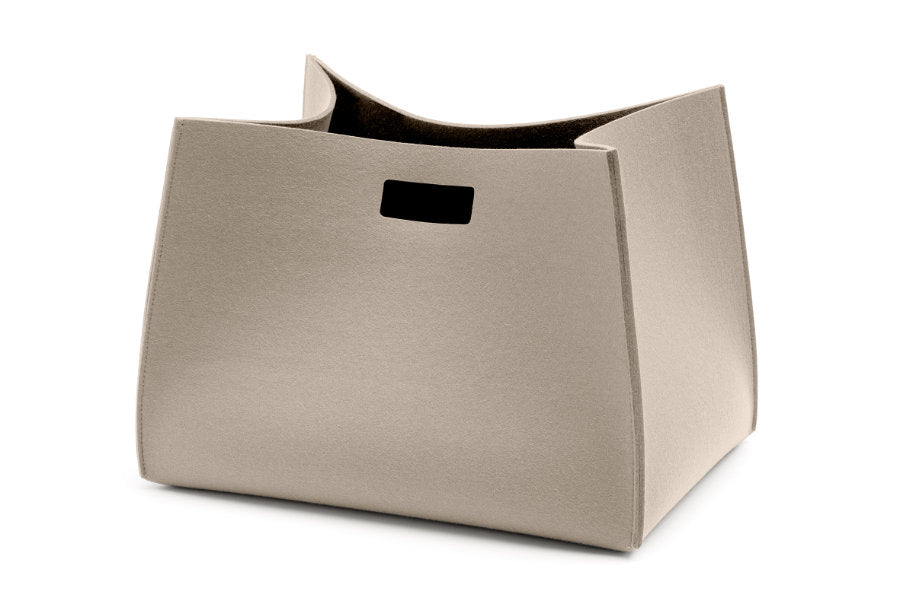 Filzkorb Tall Box rechteckig aus Wollfilz von Hey-Sign in der Farbe Stone