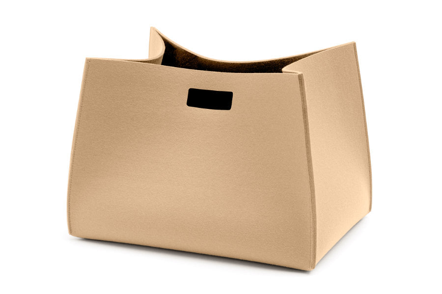 Filzkorb Tall Box rechteckig aus Wollfilz von Hey-Sign in der Farbe Karaell