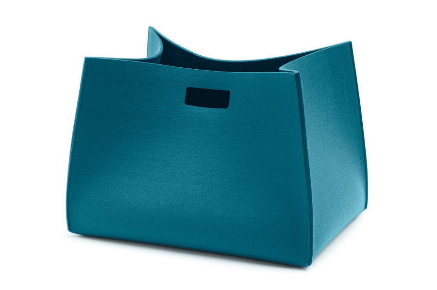 Filzkorb Tall Box rechteckig aus Wollfilz von Hey-Sign in der Farbe Deep Water
