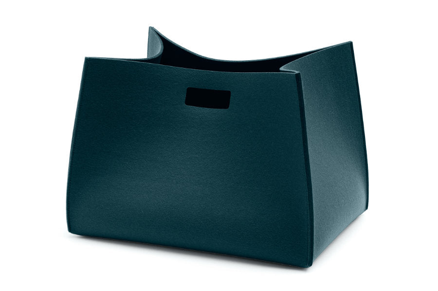 Filzkorb Tall Box rechteckig aus Wollfilz von Hey-Sign in der Farbe Ocean