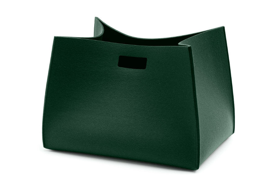 Filzkorb Tall Box rechteckig aus Wollfilz von Hey-Sign in der Farbe Deep Forest