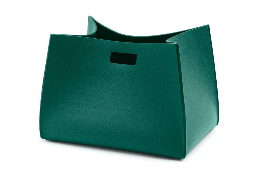 Filzkorb Tall Box rechteckig aus Wollfilz von Hey-Sign in der Farbe Jade