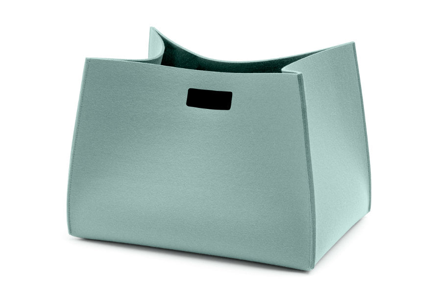 Filzkorb Tall Box rechteckig aus Wollfilz von Hey-Sign in der Farbe Aqua