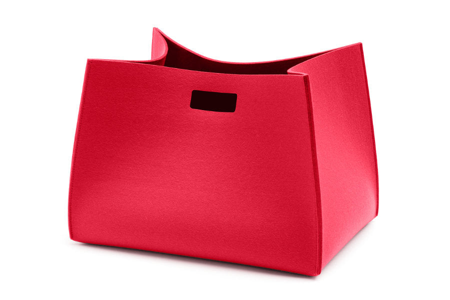 Filzkorb Tall Box rechteckig aus Wollfilz von Hey-Sign in der Farbe Coral