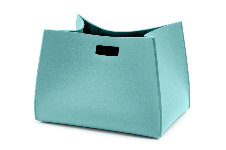 Filzkorb Tall Box rechteckig aus Wollfilz von Hey-Sign in der Farbe Pastelltürkis
