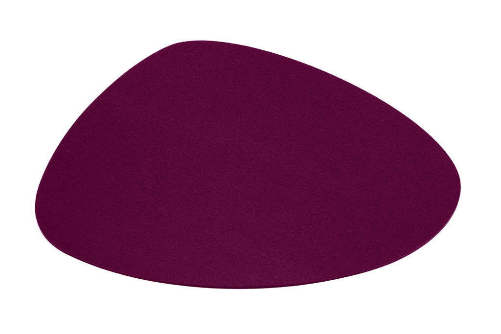 Hey-Sign Tischset Stone aus Wollfilz, organische Form Farbe Aubergine