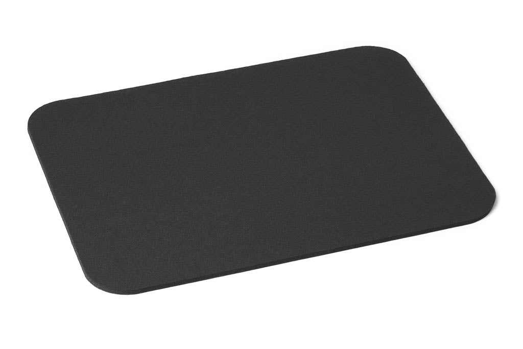 Hey-Sign Tischset aus Wollfilz, rechteckig mit gerundeten Ecken, Farbe Schwarz
