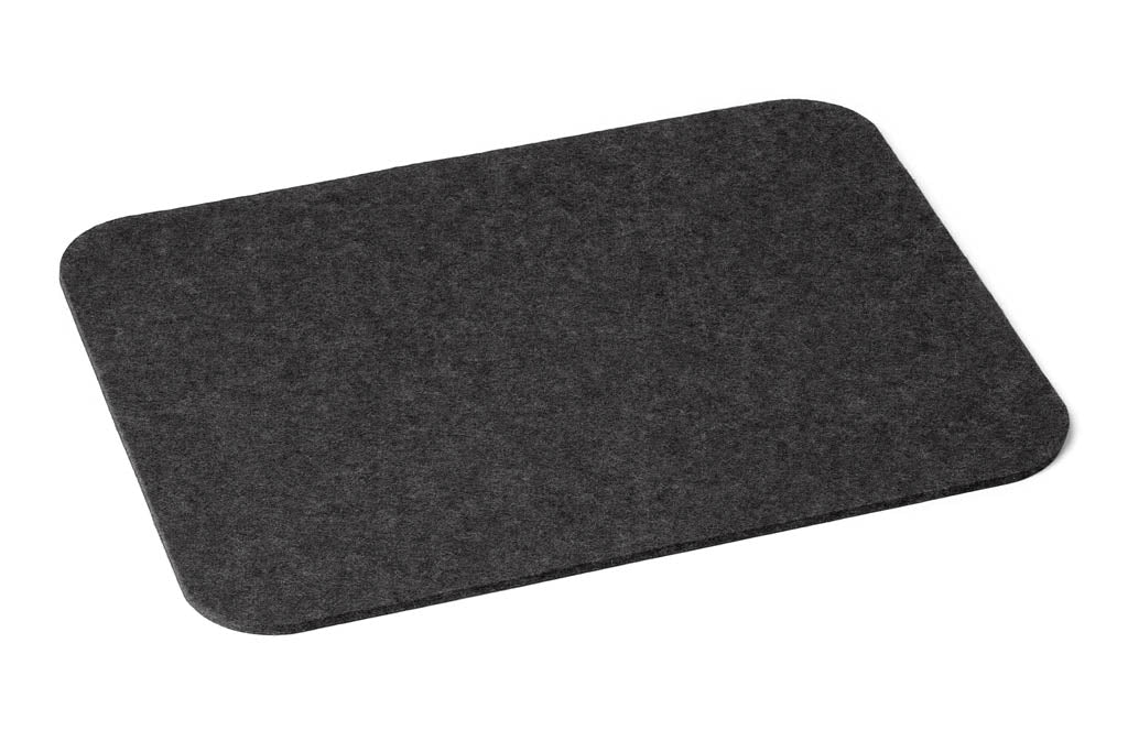 Hey-Sign Tischset aus Wollfilz, rechteckig mit gerundeten Ecken, Farbe Graphit