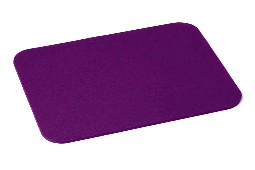 Hey-Sign Tischset aus Wollfilz, rechteckig mit gerundeten Ecken, Farbe Pflaume