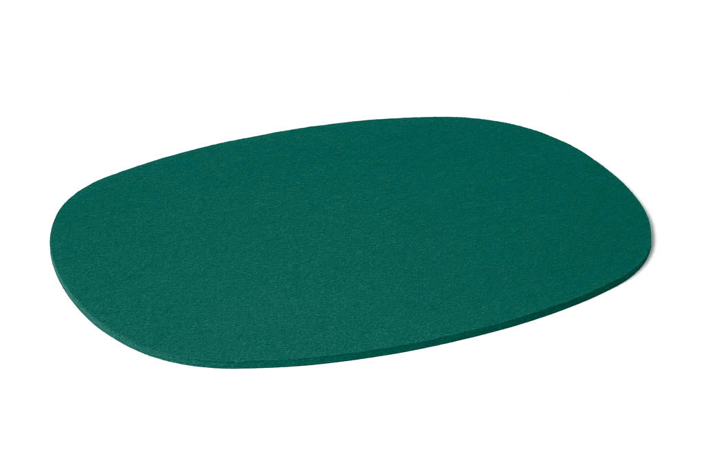 Hey-Sign ovales Tischset aus Wollfilz, Farbe Jade