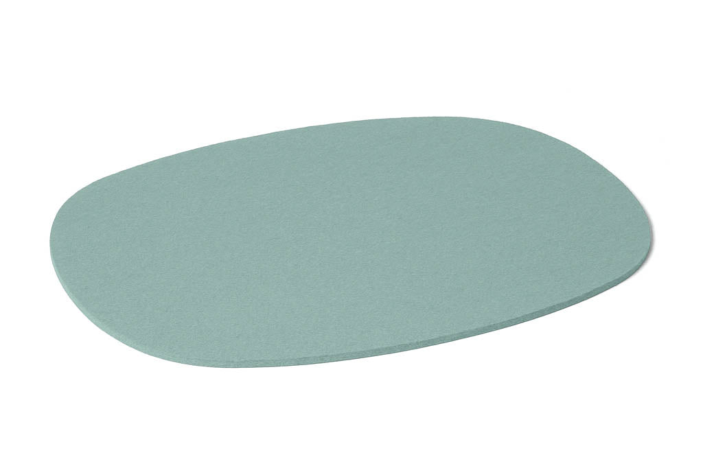 Hey-Sign ovales Tischset aus Wollfilz, Farbe Aqua