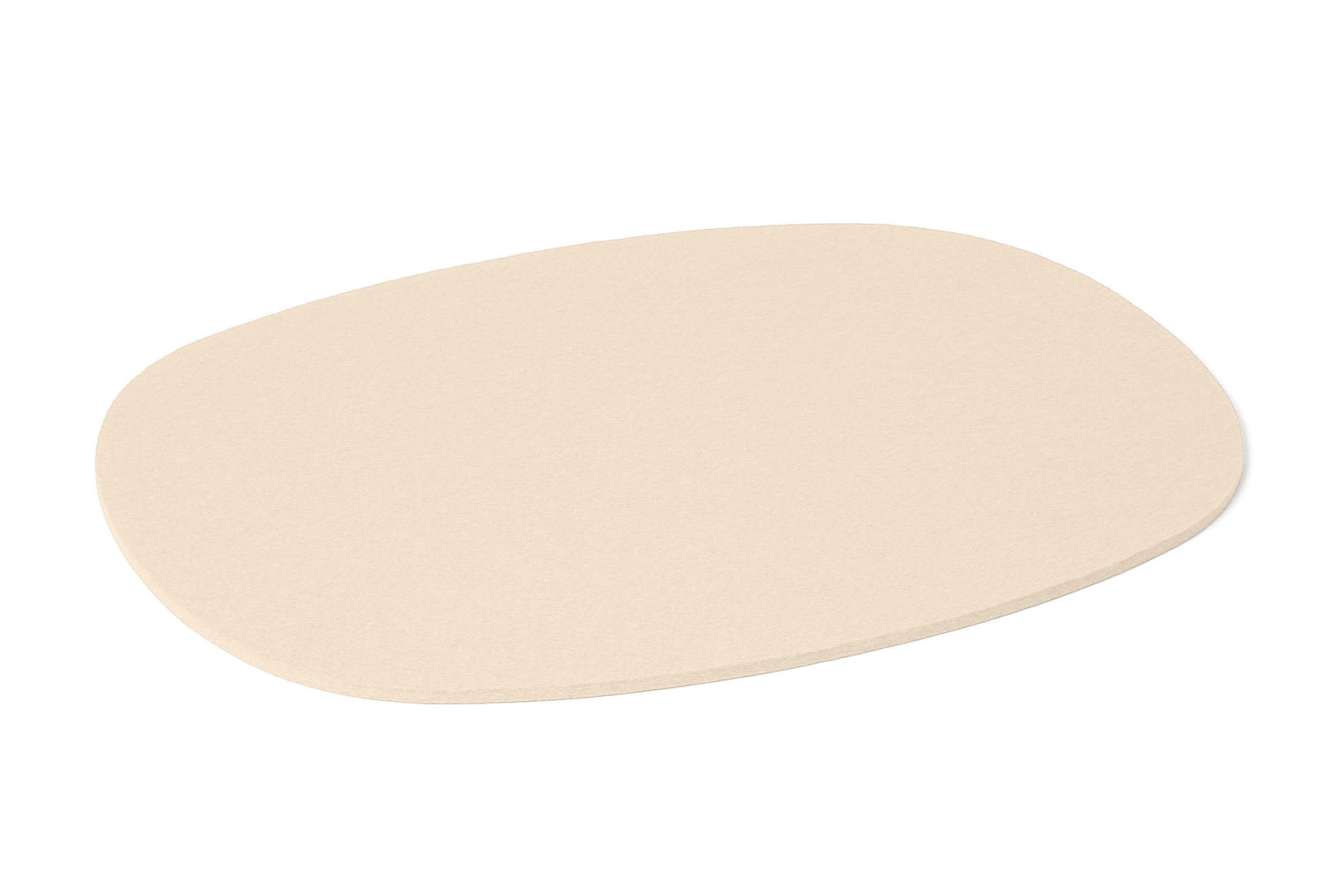 Hey-Sign ovales Tischset aus Wollfilz, Farbe Macadamia