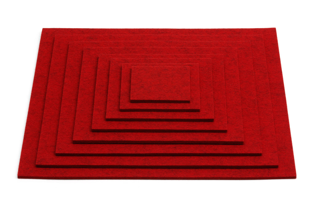 Quadratische Untersetzer aus Filz von Hey-Sign, erhältlich in über 40 Farben