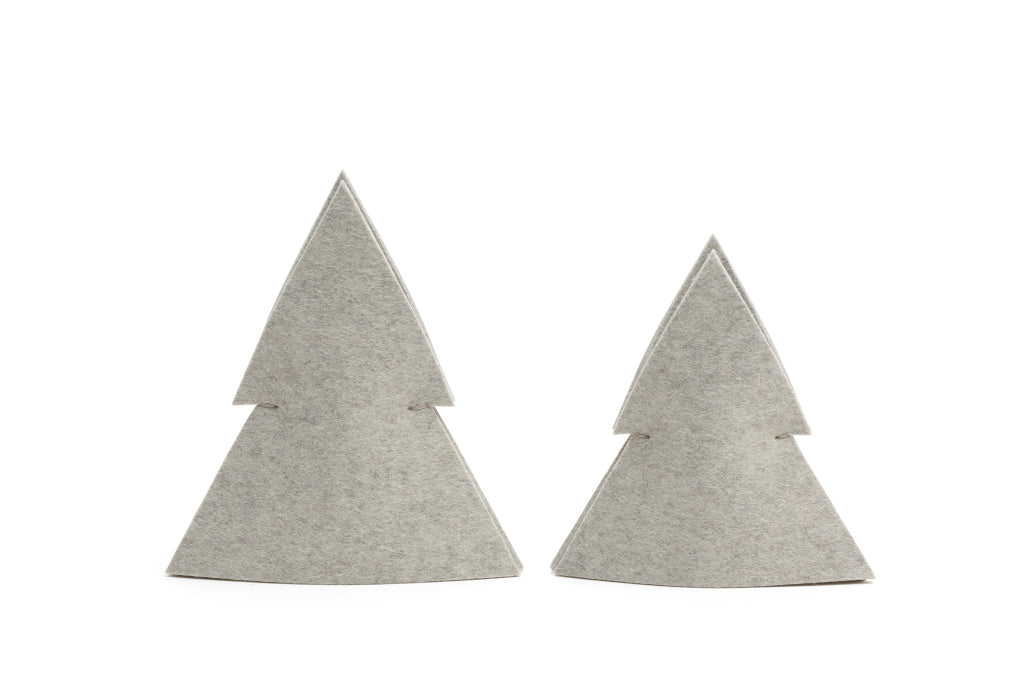 Vasen-Set Tannenbaum aus Wollfilz von Hey-Sign in der Farbe Hellmeliert