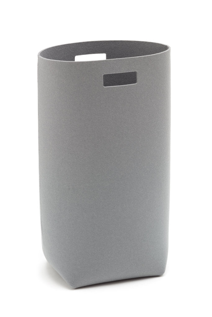 Hey-Sign Wäschekorb aus Wollfilz, Farbe Hellgrau